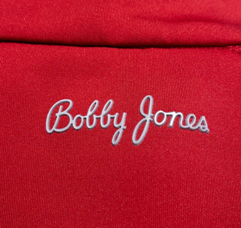 Bobby Jones Jacket Men's Large Performance 1/4 Zip Pullover Red Wicking Stretch