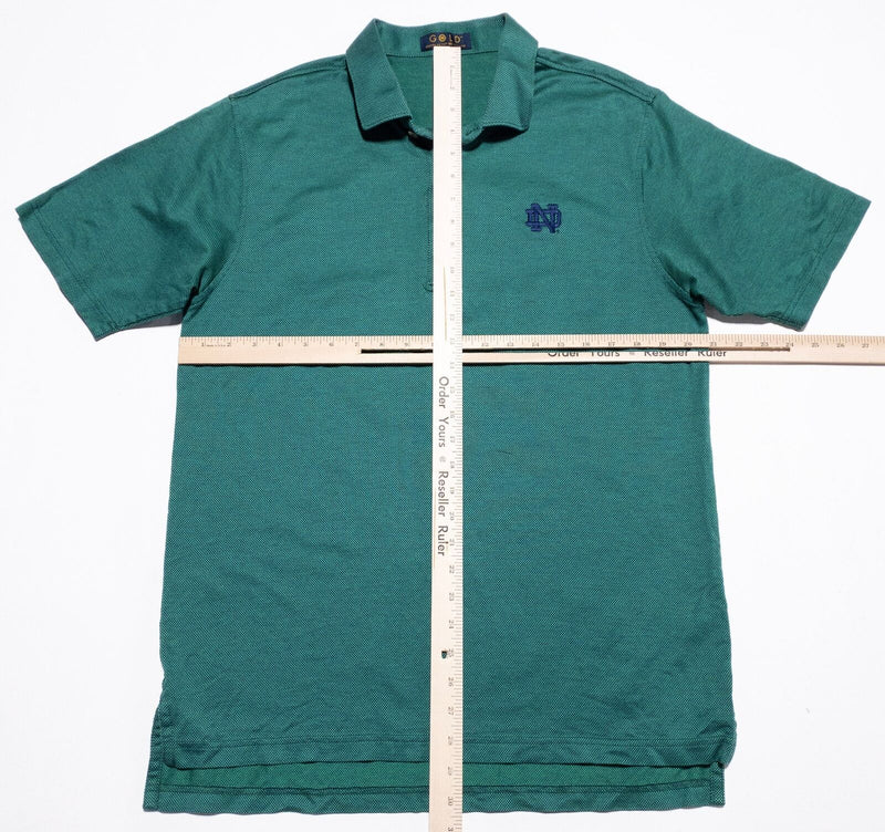 Peter Millar Notre Dame Polo Men's Medium Green Short Sleeve Golf Casual
