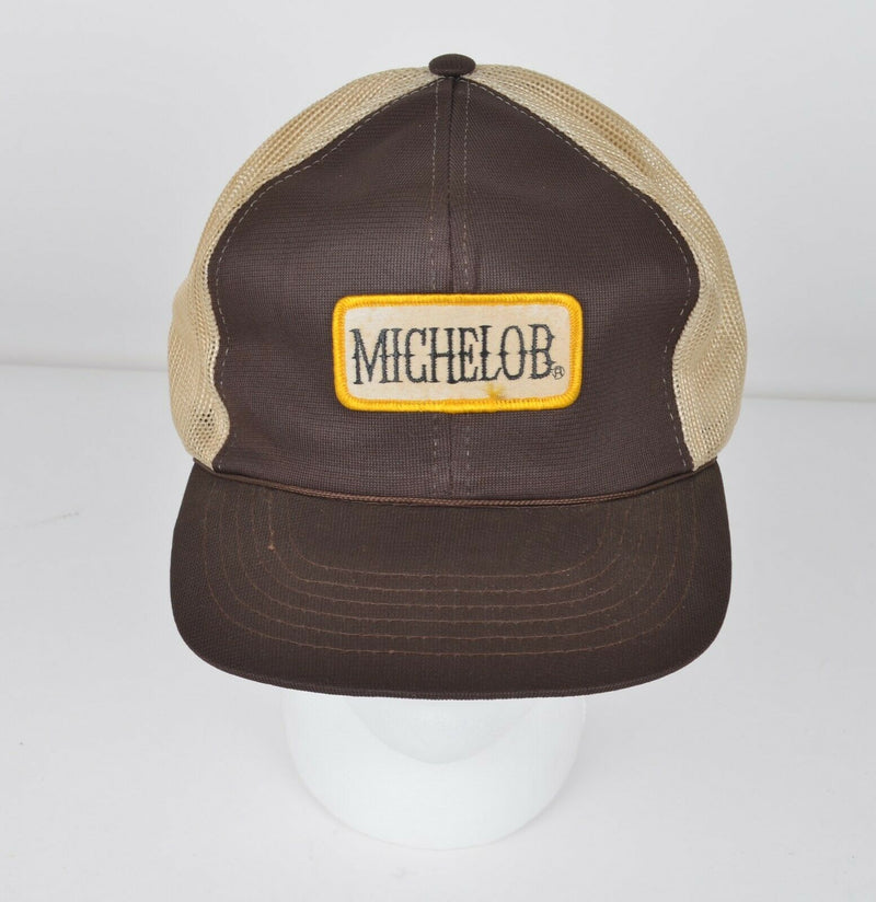 Vtg Michelob Beer Men's Brown Patch Snapback Mesh Trucker Hat