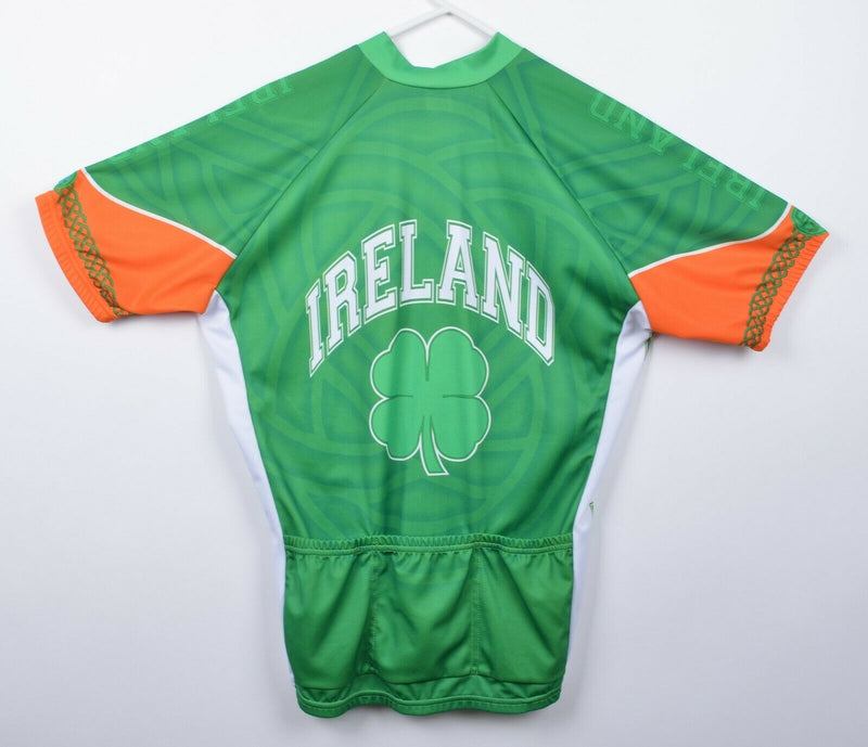 Ireland Men's Sz XL Shamrock Green Orange Cycling Jersey