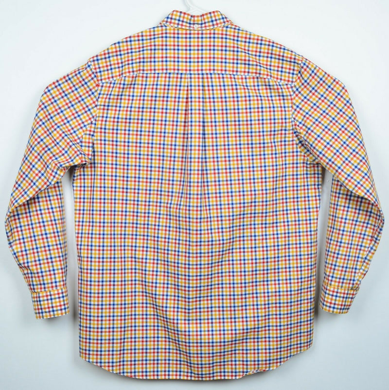 Duluth Trading Co. Men's LT Large Tall Yellow Red Plaid Check Button-Down Shirt