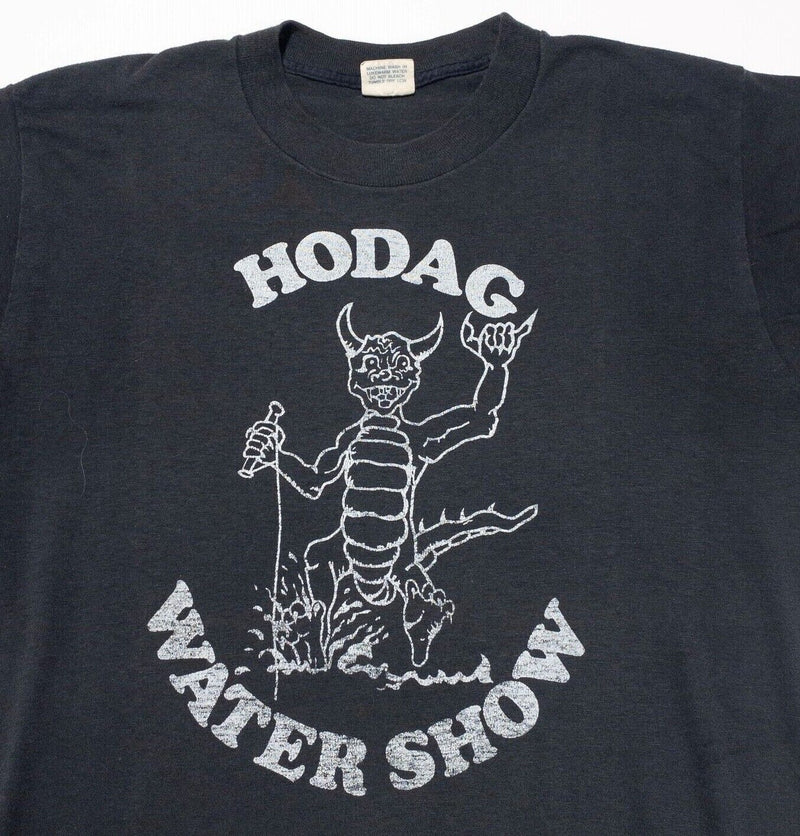 Hodag Water Show Vintage T-Shirt Large Mens Sneakers 50/50 Black 80s Rhinelander