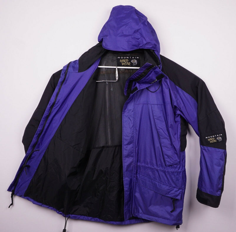 Mountain Hardwear GoreTex Men's Large Purple Violet/Blue Hooded Ski Shell Jacket