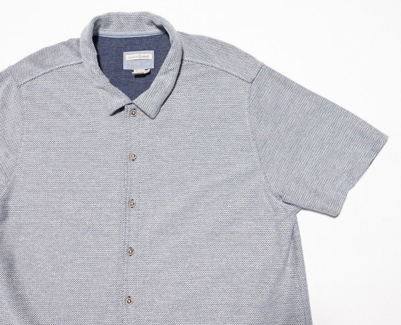 Carbon 2 Cobalt XL Shirt Men's Gray Short Sleeve Button-Front Cotton Blend
