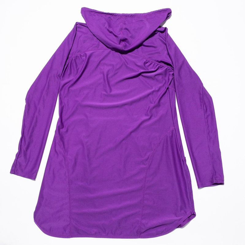 Athleta Wader Hooded Swim Cover-Up Women's XL Purple Wick-It Polyester 906170