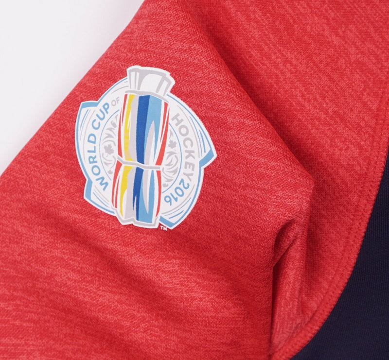World Cup Hockey Men's Large Team USA Red Navy Blue Adidas Hoodie Sweatshirt