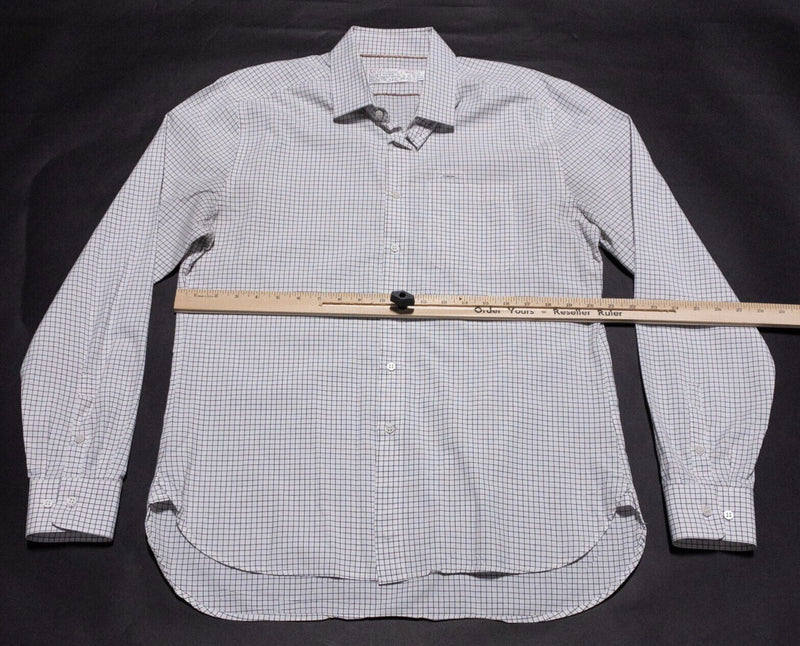 Shipley & Halmos Shirt Men's Large Long Sleeve White Graph Check Button-Up
