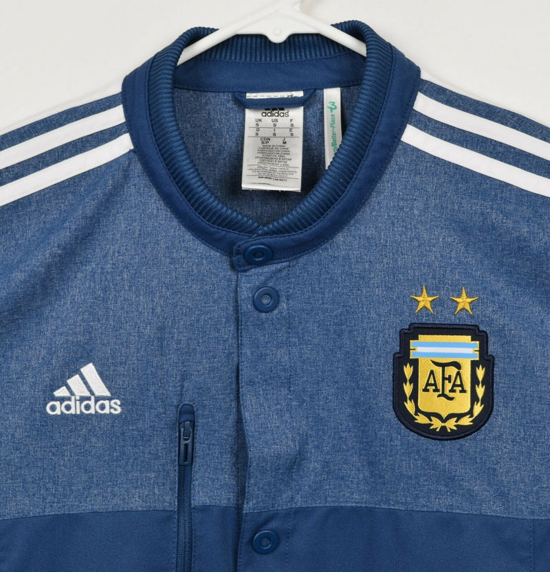 Argentina Men's Small Adidas Snap-Front Blue National Team Warm-Up Track Jacket