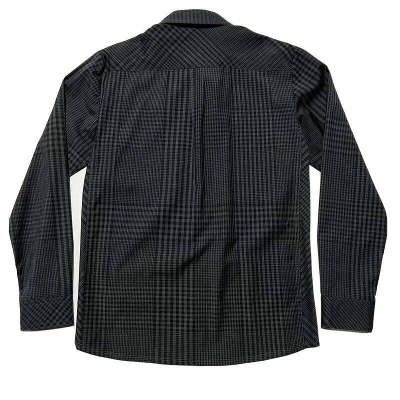 Icebreaker Merino Men's Small Black Gray Plaid Flannel Shirt Lot of 2 HOLES