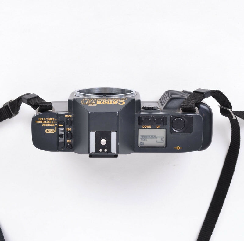 Canon T70 SLR 35mm Film Camera Body Only Multiple Program AE Dual Metering