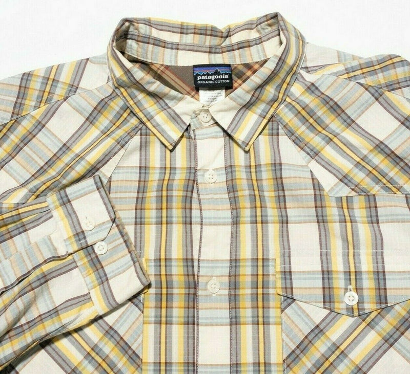 Patagonia Men's Long-Sleeved Good Shirt Yellow Plaid Organic 52251 Men's Large
