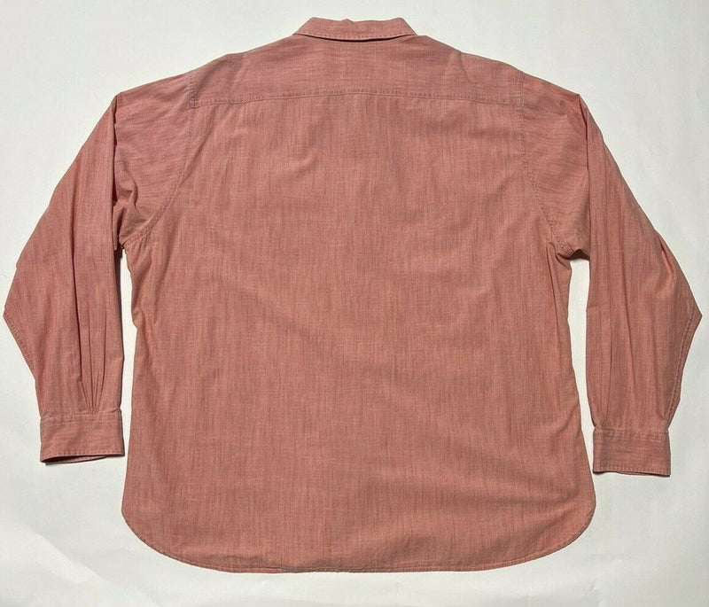 Brooks Brothers Pink Loop Collar Long Sleeve Button-Front Shirt Men's 2XL