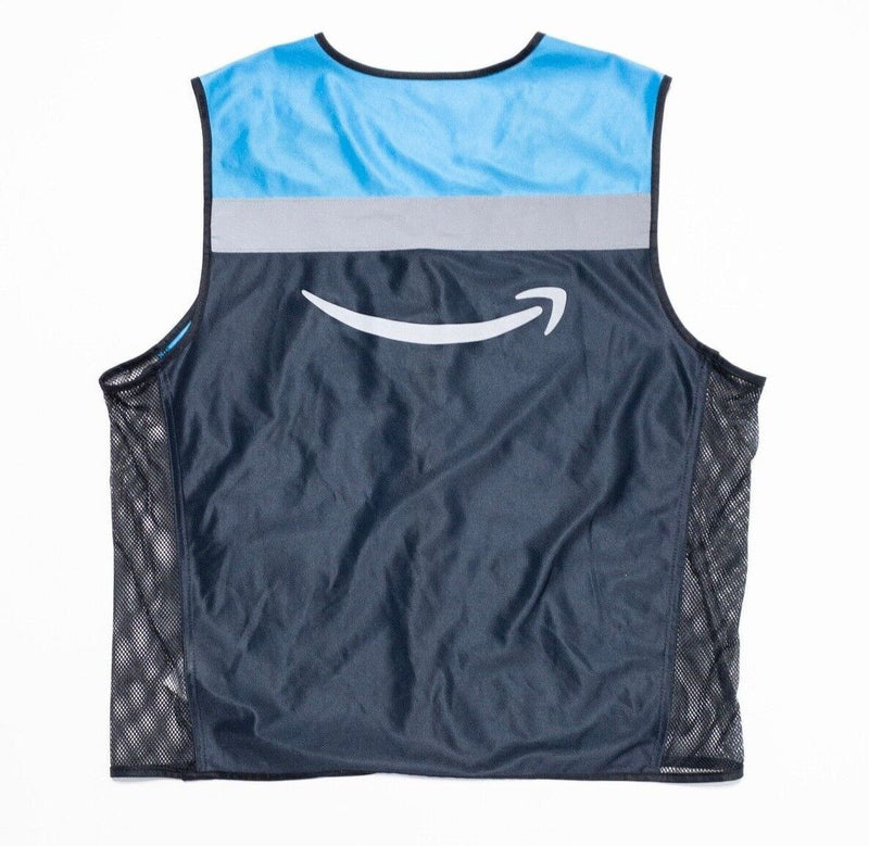 Amazon Delivery Vest Medium/Large Uniform Flex DSP Reflective Blue Zip AFV01U