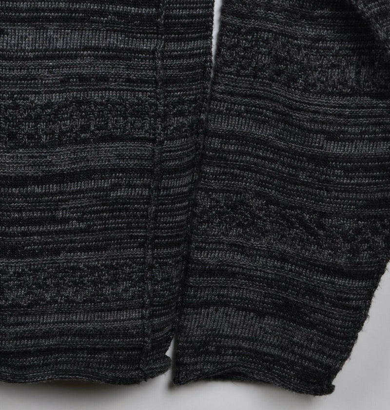 Carbon 2 Cobalt Men's XL Viscose Wool Blend Black Gray Pullover Crewneck Sweater