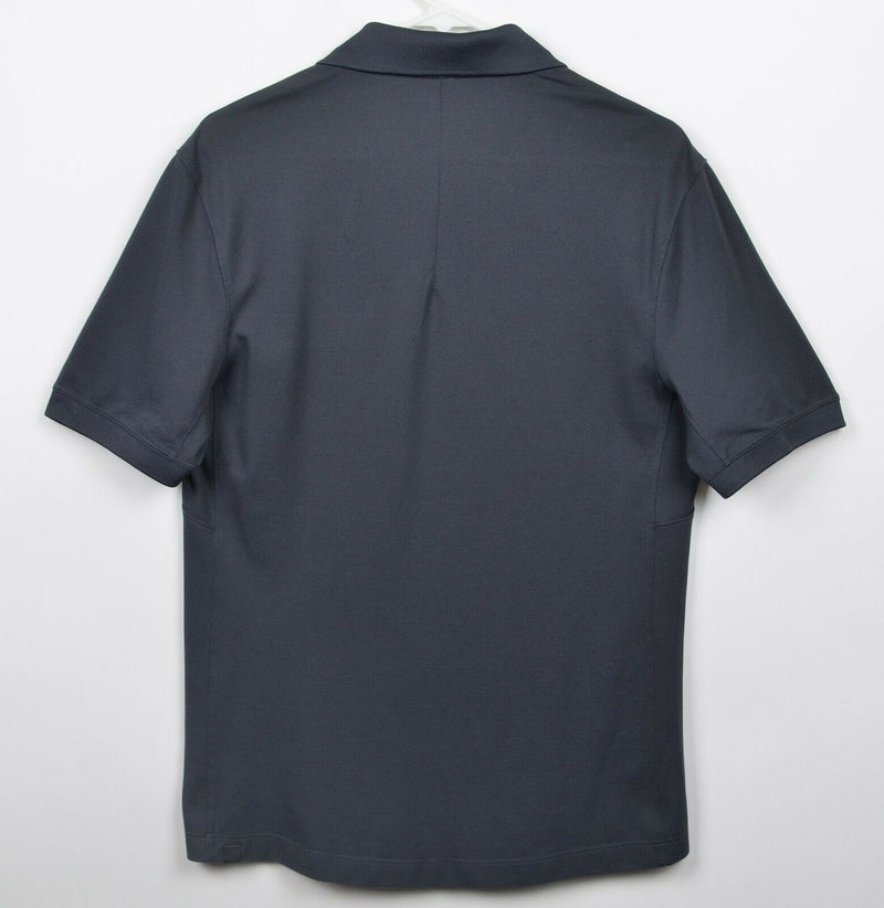 Lululemon Men's Small? Tech Polo Solid Gray Short Sleeve Athleisure Polo Shirt