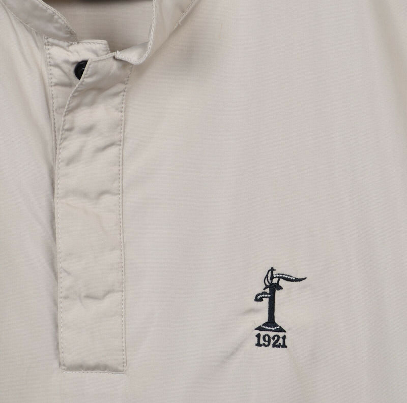 FootJoy Men's Medium 1/4 Snap Solid Tan Beige Sleeveless FJ Pullover Golf Vest