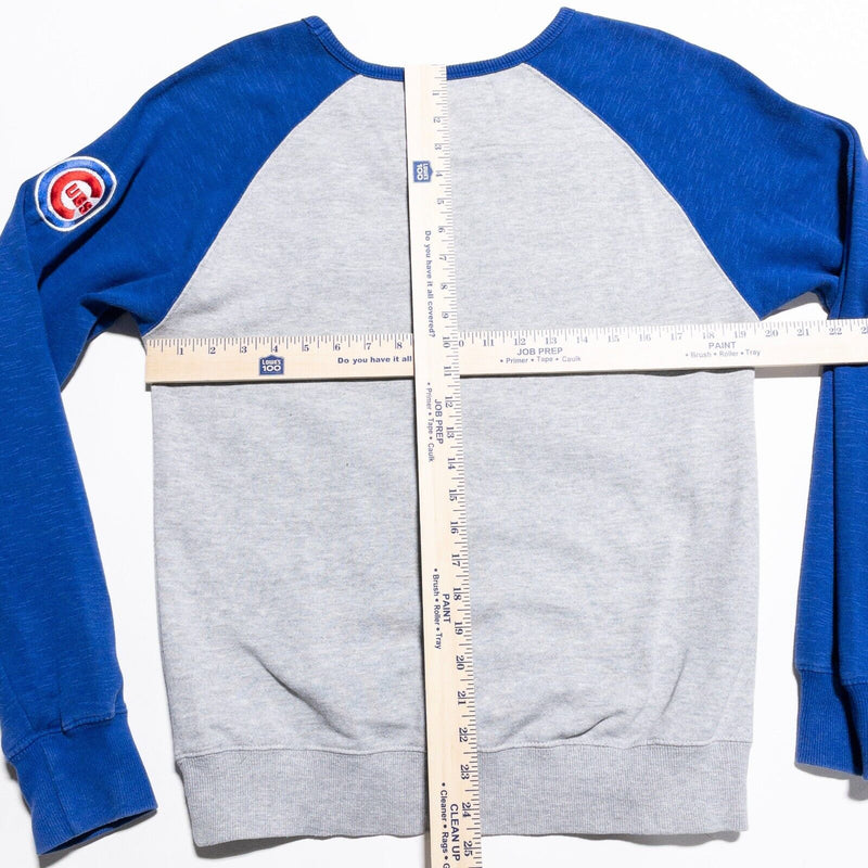 Chicago Cubs Sweatshirt Adult Medium Soft as a Grape Pullover Crewneck MLB Blue