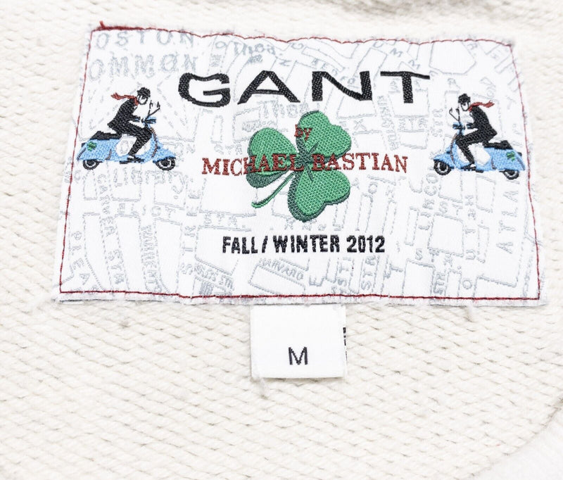 GANT Sweatshirt Men's Medium Michael Bastian Heather Gray Elbow Pads Crewneck