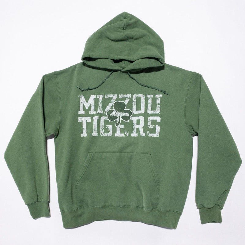 Missouri Tigers Hoodie Men's Large Champion Green Shamrock Irish Mizzou St. Pats