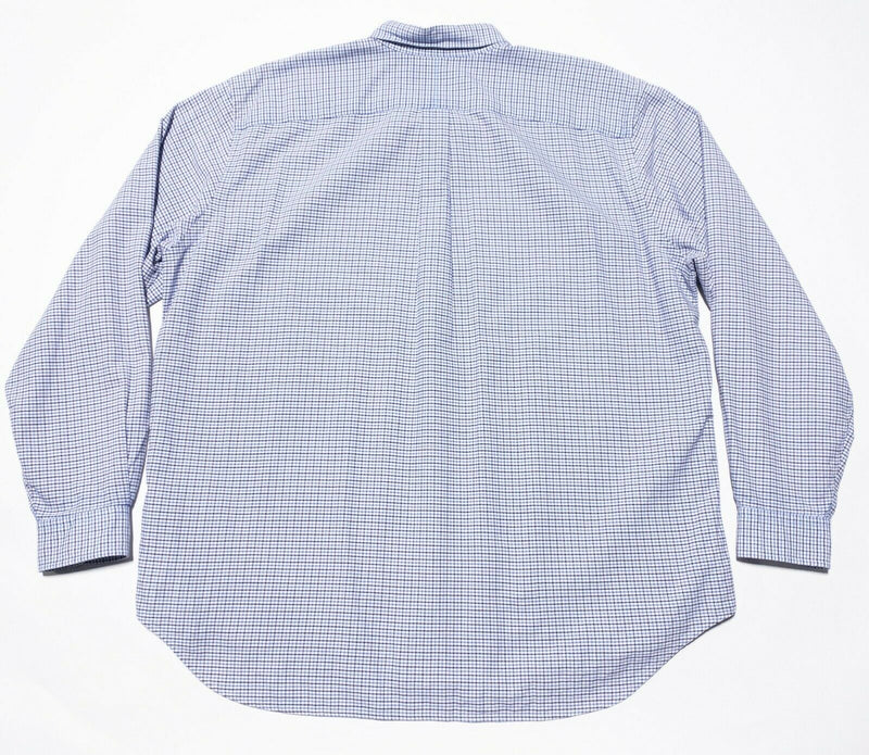 Polo Ralph Lauren Men's 1XB Big Button-Down Shirt White Blue Plaid Oxford