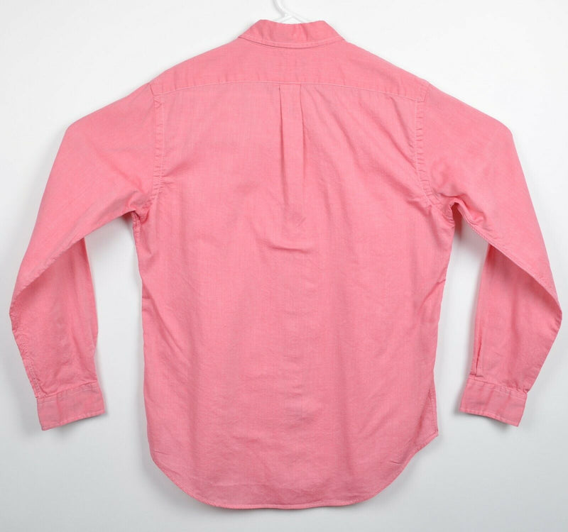 Polo Ralph Lauren Men's Sz Medium Pink Chambray Oxford Button-Down Shirt