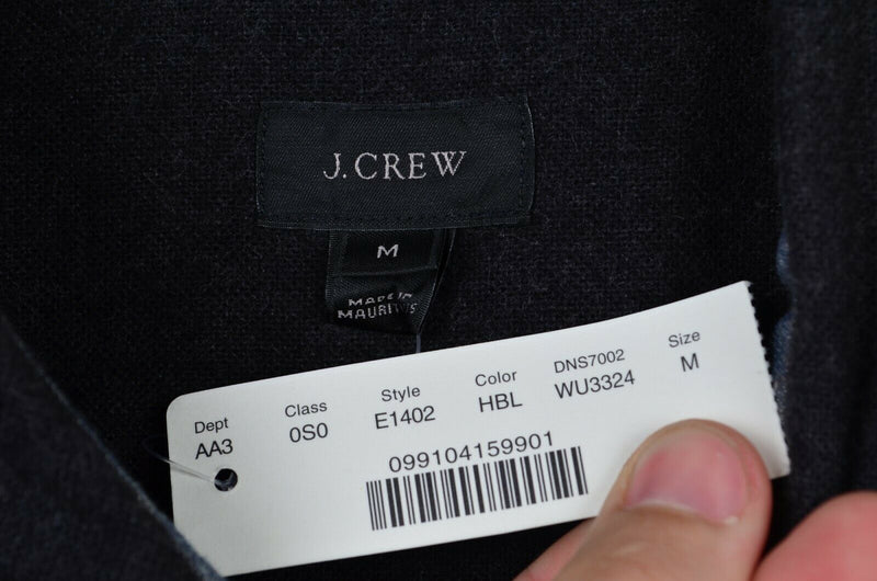 J. Crew Men's Medium Cotton Wool Blend Elbow Patch Dark Gray Flannel Shirt E1402