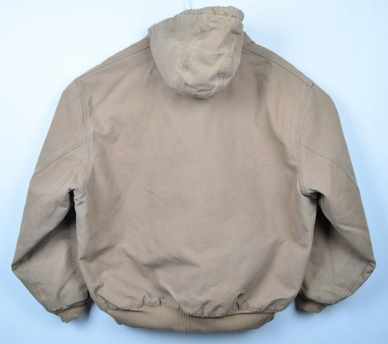 Carhartt Men's 2XL Thermal Lined Hooded Sandstone Full Zip Jacket J130 SDL