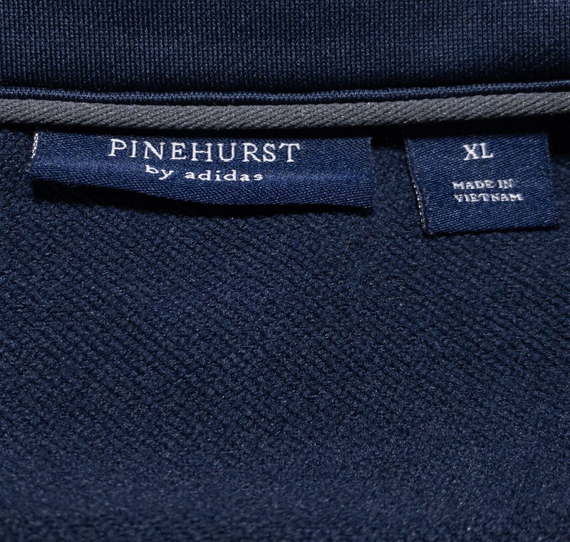 Pinehurst Adidas Jacket Men's XL 1/4 Zip Pullover Blue Mock Neck Golf Sports