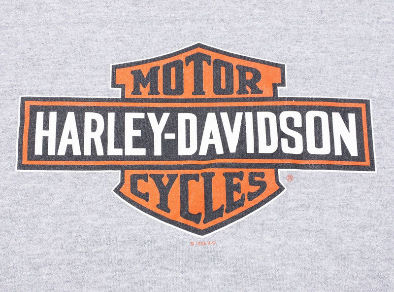 Harley-Davidson Sweatshirt Men's XL Gray Vintage 90s Cut-Off Tank Biker Logo