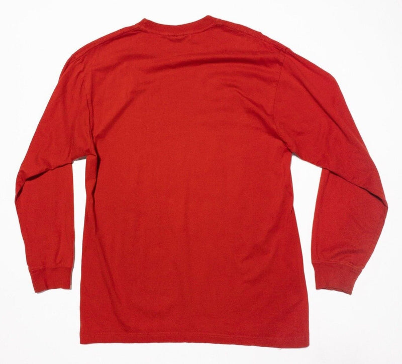 Obama Family T-Shirt Large Men's Vintage Y2K Rap Tee Barack Red Long Sleeve