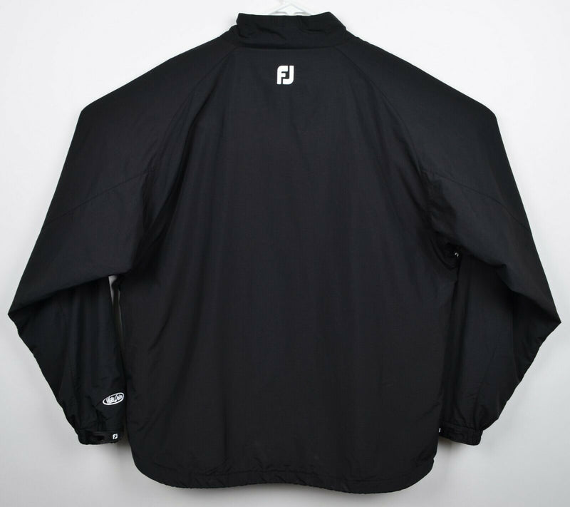 FootJoy Men's XL Half-Zip Black White Pullover Wind Rain Resistant Golf Jacket