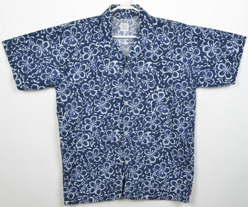Polo Ralph Lauren Men's Small/Medium Navy Blue Floral Pajama Top Sleep Shirt