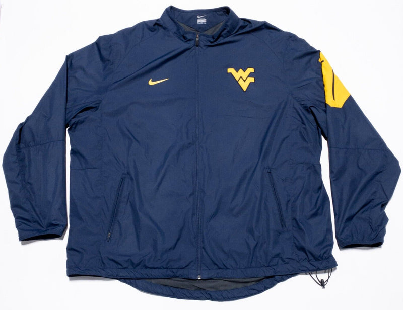 West Virginia Nike Jacket Men's 4XL WVU Mountaineers Team Issue Full Zip Blue