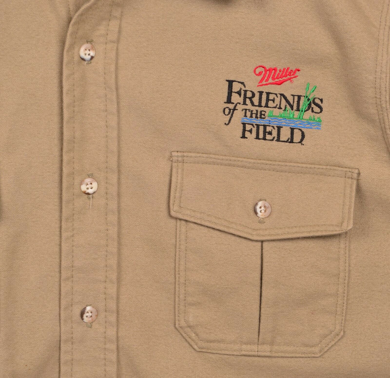 Vintage Melton Deerskin Chamois Men's Large Brown Miller Friends of Field Shirt