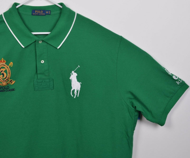 Polo Ralph Lauren Men's 4XLT Tall Big Pony Green Crest Summer Classic Polo Shirt