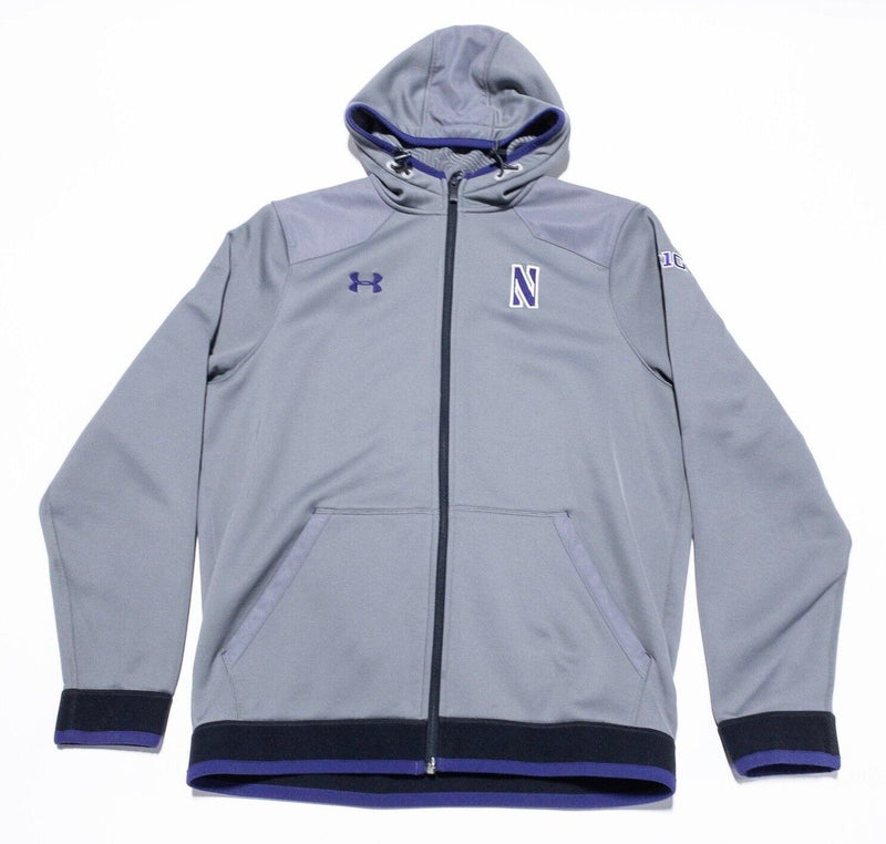 Northwestern Team Issue Jacket Men's Medium Under armour Wildcats Full Zip Hood