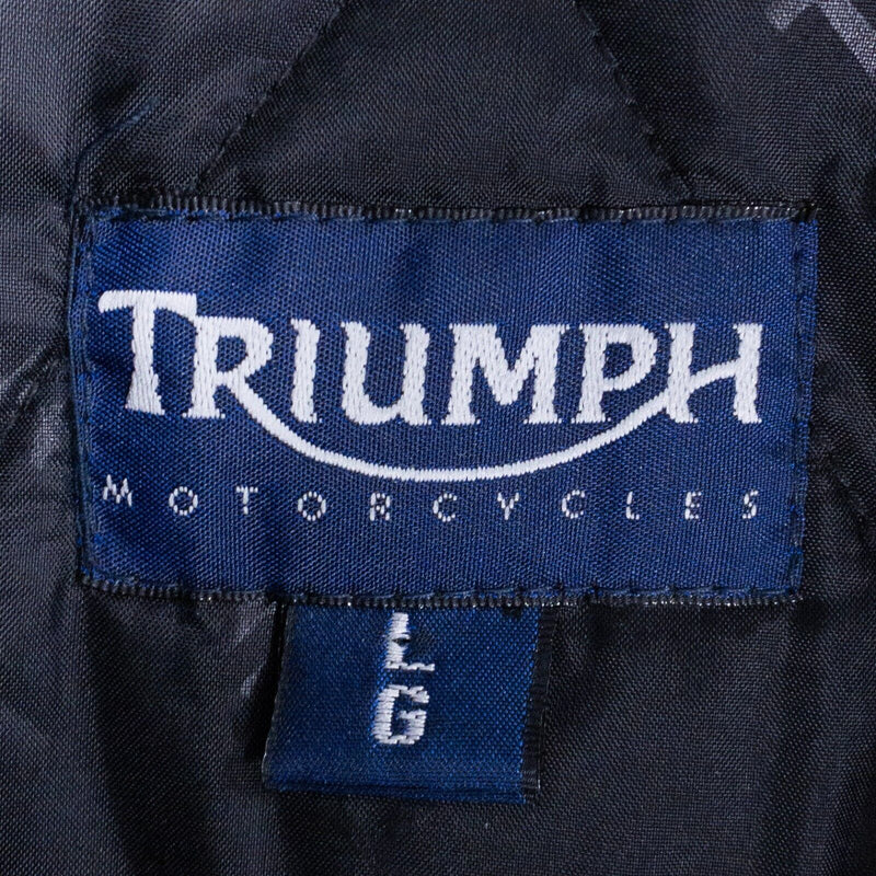 Triumph Motorcycle Jacket Pants Mens Large 2-Piece Set Black Padded Biker TriTex