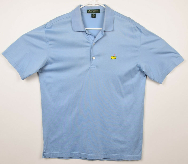 Amen Corner Masters Golf Men's Medium Solid Light Blue Augusta Golf Polo Shirt