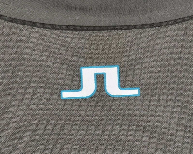 J. Lindeberg Men's 2XL 1/4 Zip FieldSensor Gray Black Wicking Golf Polo Shirt
