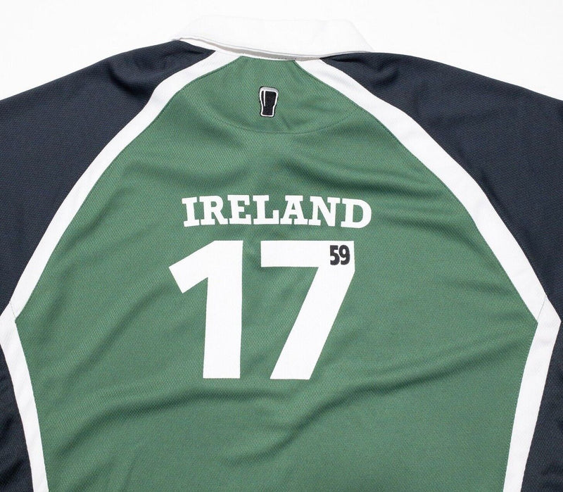 Guinness Rugby Shirt Fits Men's 2XL Irish Ireland Green Short Sleeve Beer