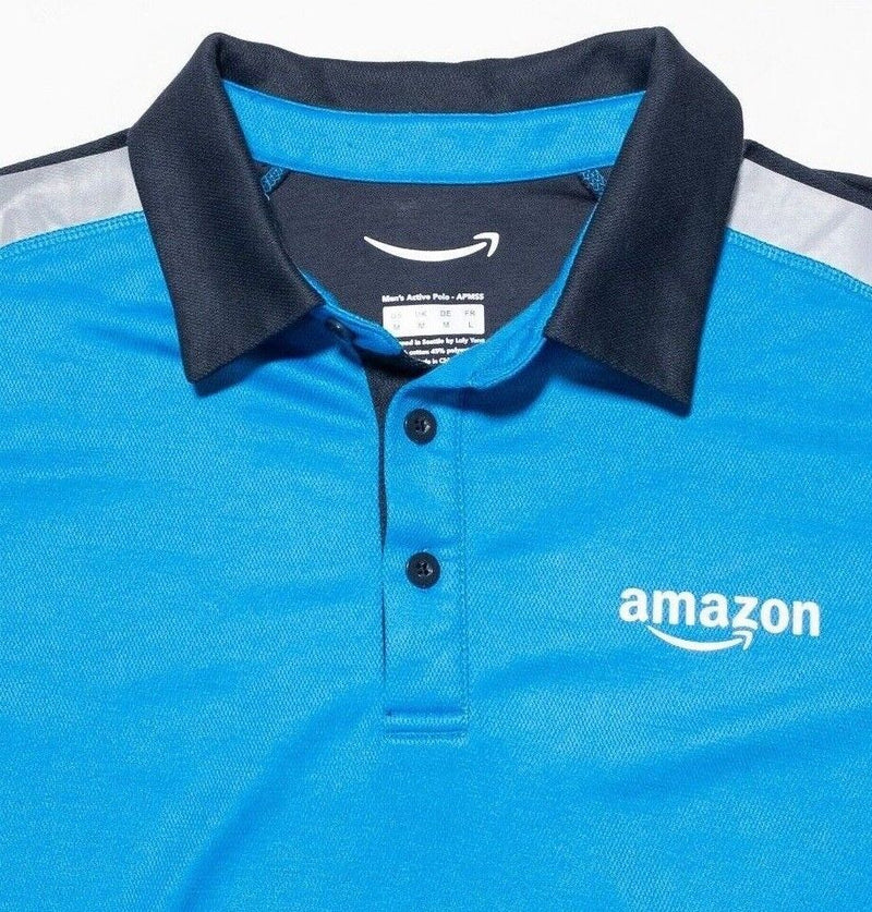 Amazon Delivery Driver Uniform Medium Men's Polo Shirt Blue Reflective AMPSS