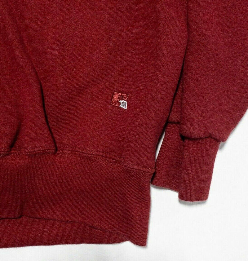 L.L. Bean by Russell Athletic Sweatshirt Men  Large Vintage 90s Henley Solid Red