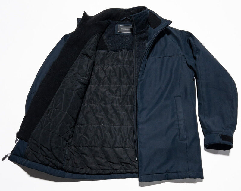 Johnston & Murphy Jacket Men's Small Double-Layer Quilt Lined Blue Insulated