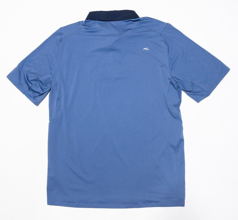 KJUS Golf Polo Men's Large 52 Blue Wicking UPF 50+ Short Sleeve Performance