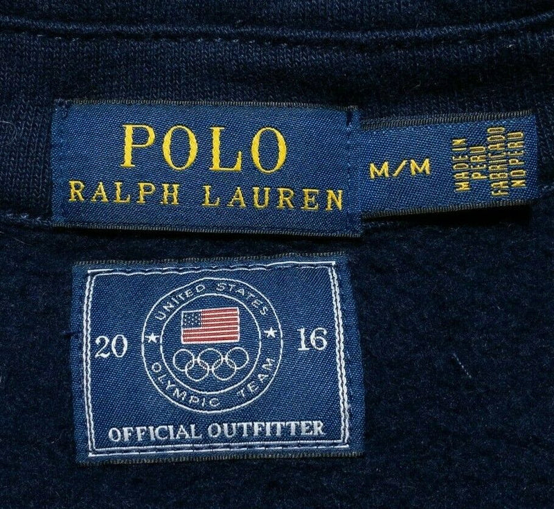 Polo Ralph Lauren USA Olympic Team 2016 1/4 Zip Sweatshirt Blue Women's Medium