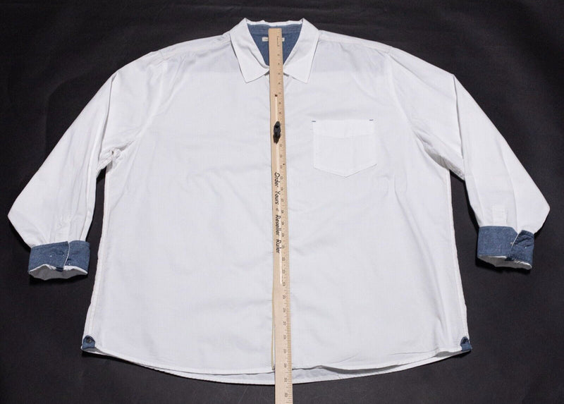 Carbon 2 Cobalt Shirt Men's XL Long Sleeve White Flip Cuff Button-Front Casual