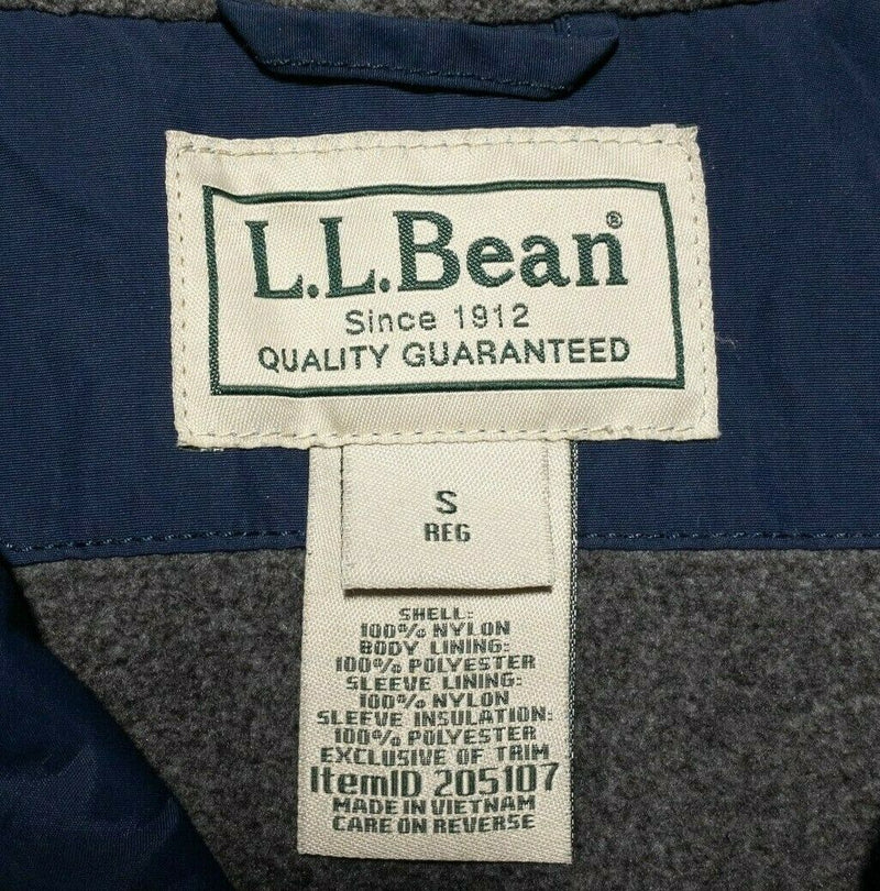 L.L. Bean Fleece Lined Warm-Up Jacket Navy Blue Full Zip Men's Small