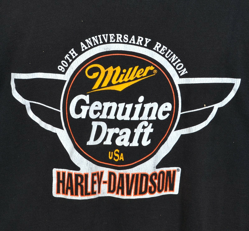 Harley-Davidson Men's XL Miller 90th Anniversary Road to Milwaukee 90s T-Shirt