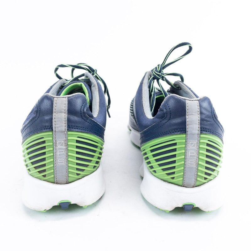 FootJoy Hyperflex Golf Shoes Men's 11 W Cleats Blue Green Lace-Up FlexGrid 51007