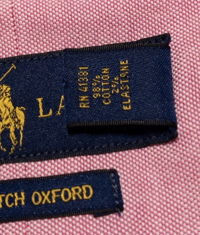 Polo Ralph Lauren 3XB Men's Shirt Stretch Oxford Pink Long Sleeve Button-Down